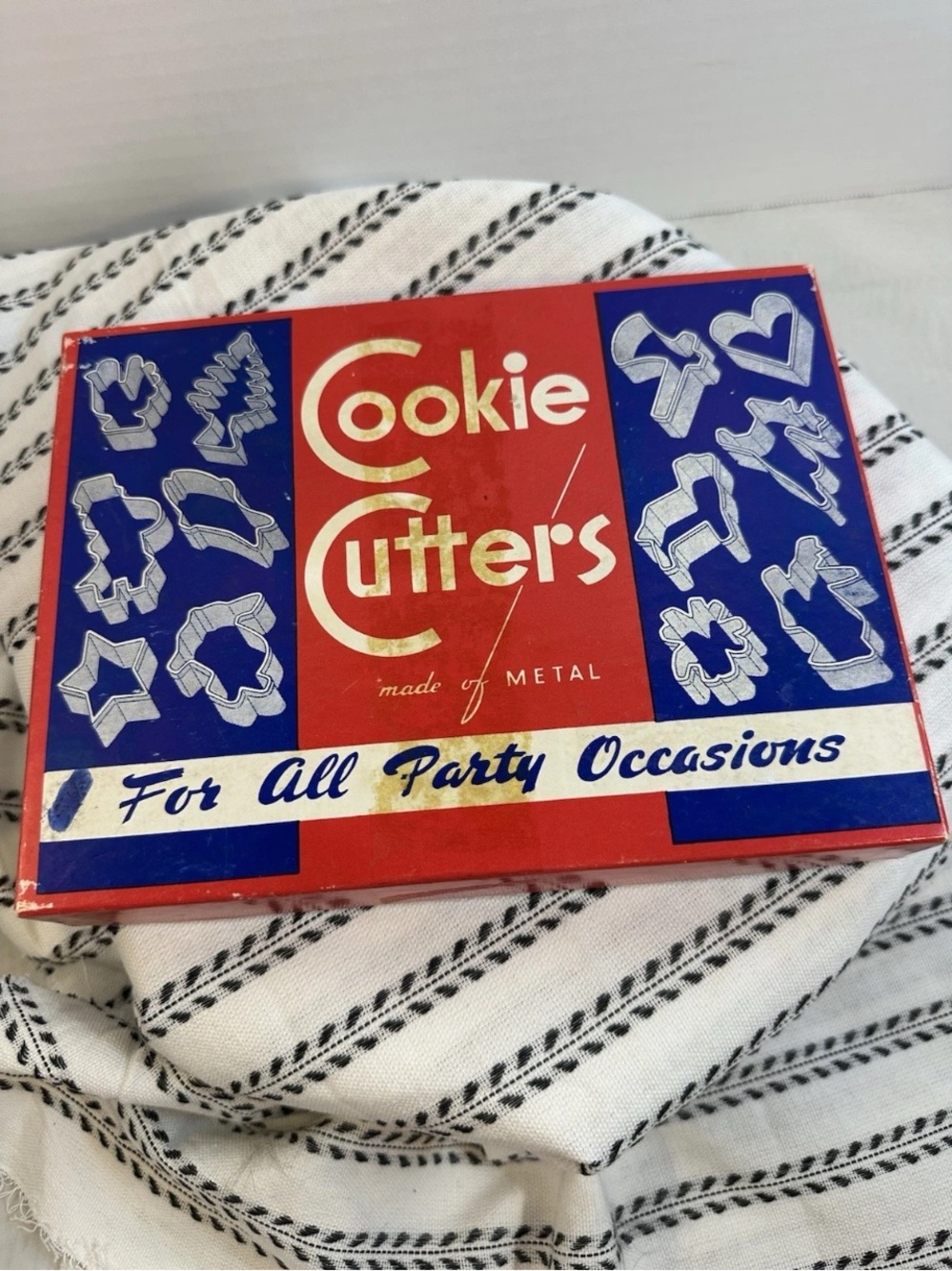 Vintage Metal Cookie Cutters Box Set for all Party Occasions 1940s